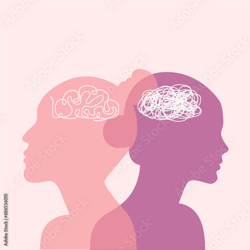 Psychotherapy and Mental disease. Psychological problem. Psychologist or therapist or psychiatrist who treats patients with mental anxiety mood disorders or depression.