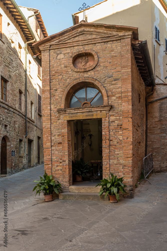 san Cristoforo oratory facade, Volterra, Italy