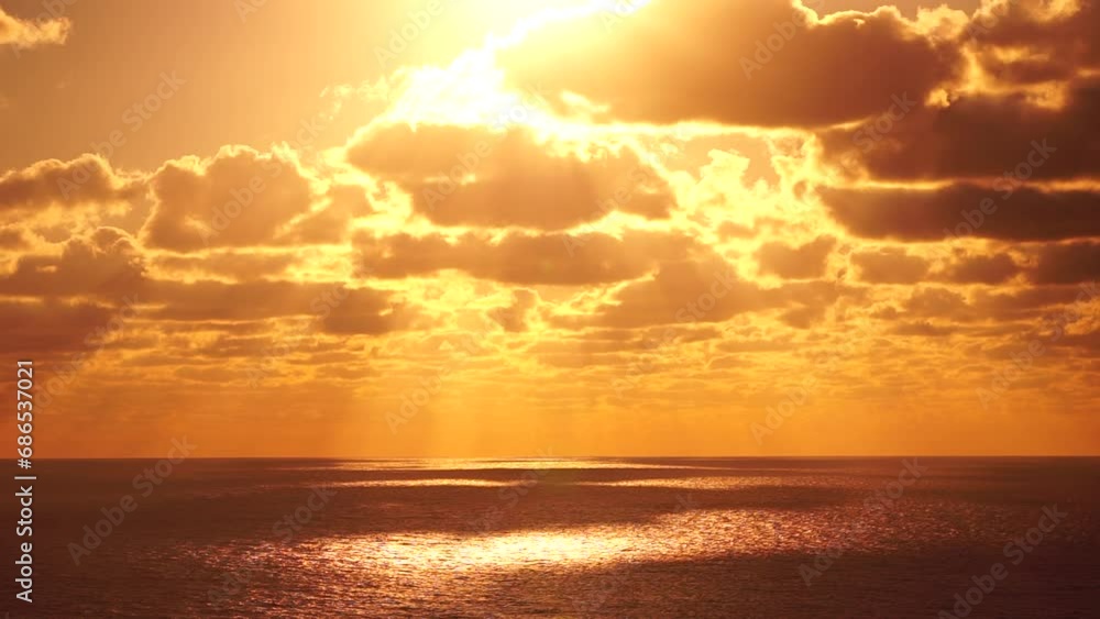 Aerial view. Dramatic sunset with sea and gloomy clouds. Abstract aerial nature summer ocean sunset sea and sky background. Horizon. Vacation, travel and holiday concept. Weather and climate change Aerial view. Dramatic sunset with sea and gloomy clouds. Abstract aerial nature summer ocean sunset sea and sky background. Horizon. Vacation, travel and holiday concept. Weather and climate change