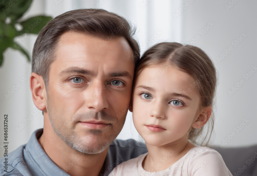 ein europäischer Vater mit seiner kleinen Tochter ein europäischer Vater mit seiner kleinen Tochter