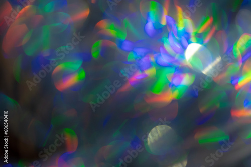 Multicolored rainbow large bokeh effect background