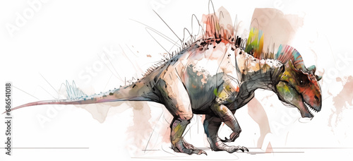 Fototapeta Naklejka Na Ścianę i Meble -  tyrannosaurus rex dinosaur 3d render