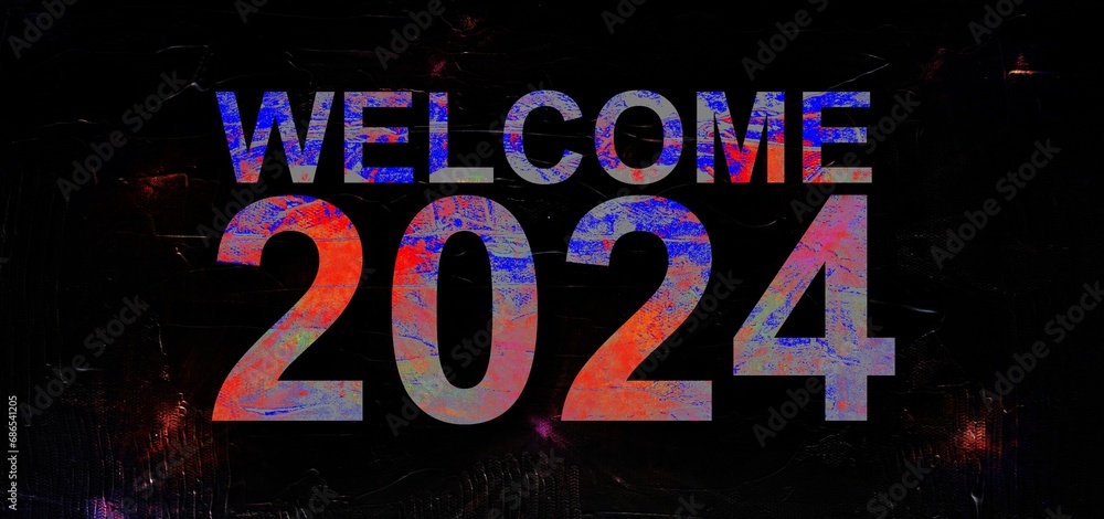 Welcome 2024 beautiful and colorful amazing new style design 