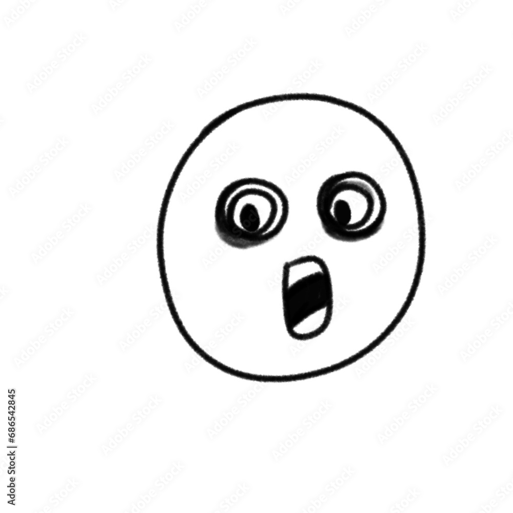 Obraz premium Shock Face Illustration