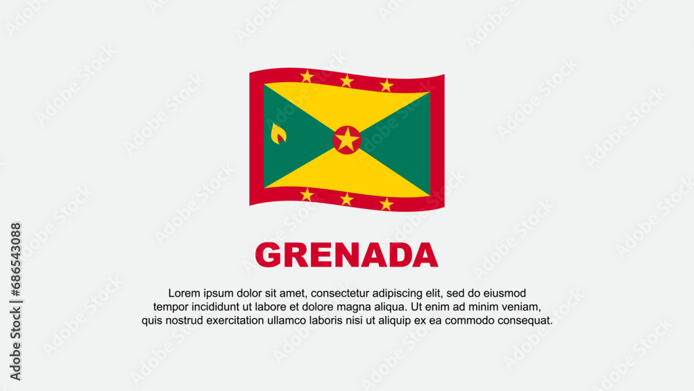 Grenada Flag Abstract Background Design Template. Grenada Independence Day Banner Social Media Vector Illustration. Grenada Background Grenada Flag Abstract Background Design Template. Grenada Independence Day Banner Social Media Vector Illustration. Grenada Background