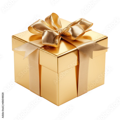 gold gift box mockup isolated on transparent background,transparency  © SaraY Studio 
