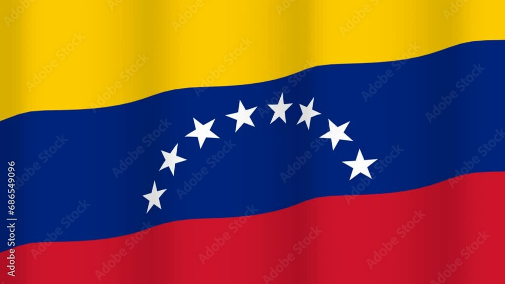 Full Screen waving flag of Venezuela Full Screen waving flag of Venezuela