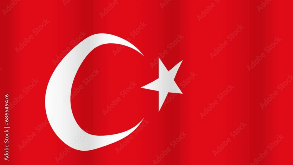 Full Screen waving flag of Turkey Full Screen waving flag of Turkey