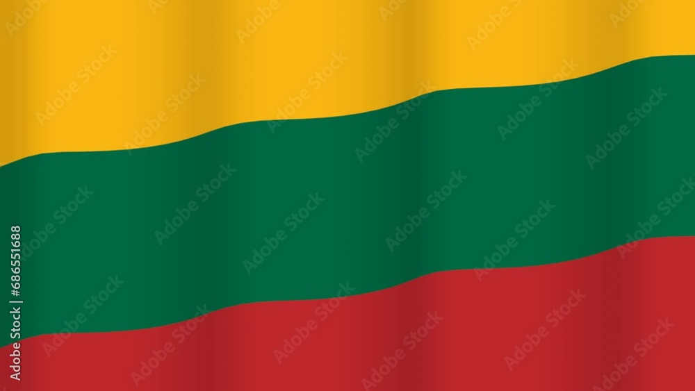 Full Screen waving flag of Lithuania Full Screen waving flag of Lithuania