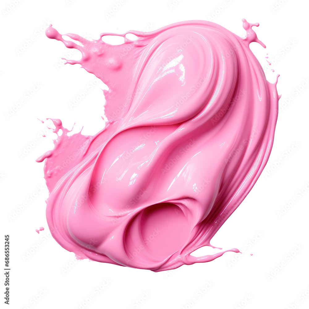 pink cream smudge smear isolated on transparent background,transparency 