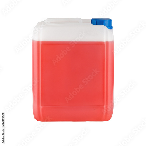 plastic canister with liquid photo