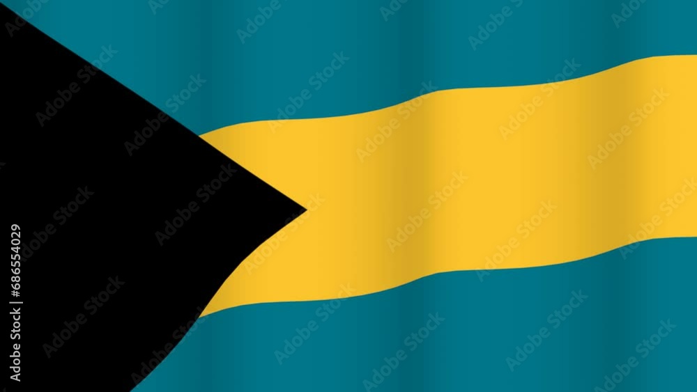 Full Screen waving flag of Bahamas Full Screen waving flag of Bahamas