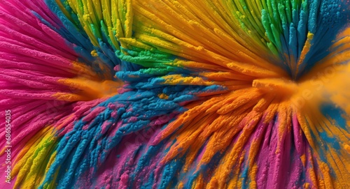 Artistic Colorful Dense Powder Explosion Abstract Wallpaper