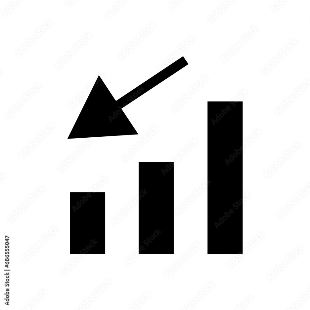 graph with arrow icon vector illustration graph with arrow icon vector illustration