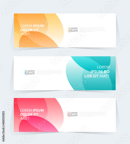 Geometric banner design with Vector presentation template.