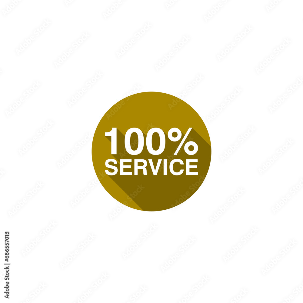 100 percent service sign isolated on transparent background 100 percent service sign isolated on transparent background