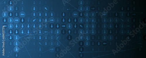 Abstract data background. Futuristic technology style. Elegant digital  background for business cyber presentations.