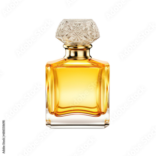 yellow perfume bottle mockup,luxury crystal perfume bottle mockup isolated on transparent background,transparency 