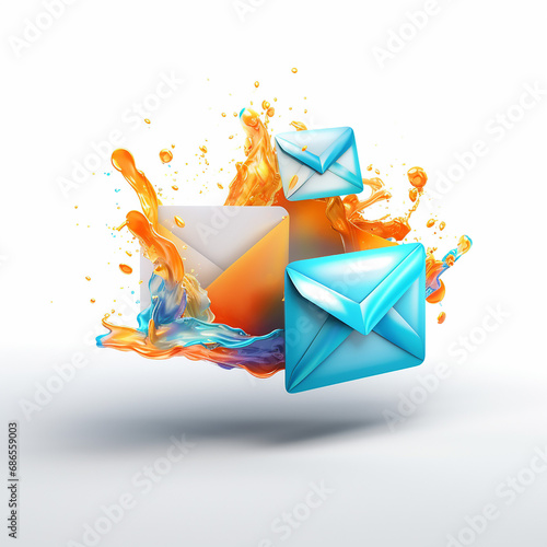 Email 3d rendering icon