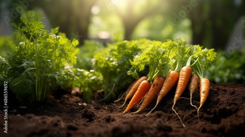 carrots in the garden photo
