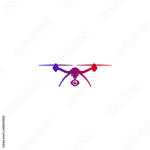 drone technology logo design. Vector illustration of drone future technology. modern logo design vector