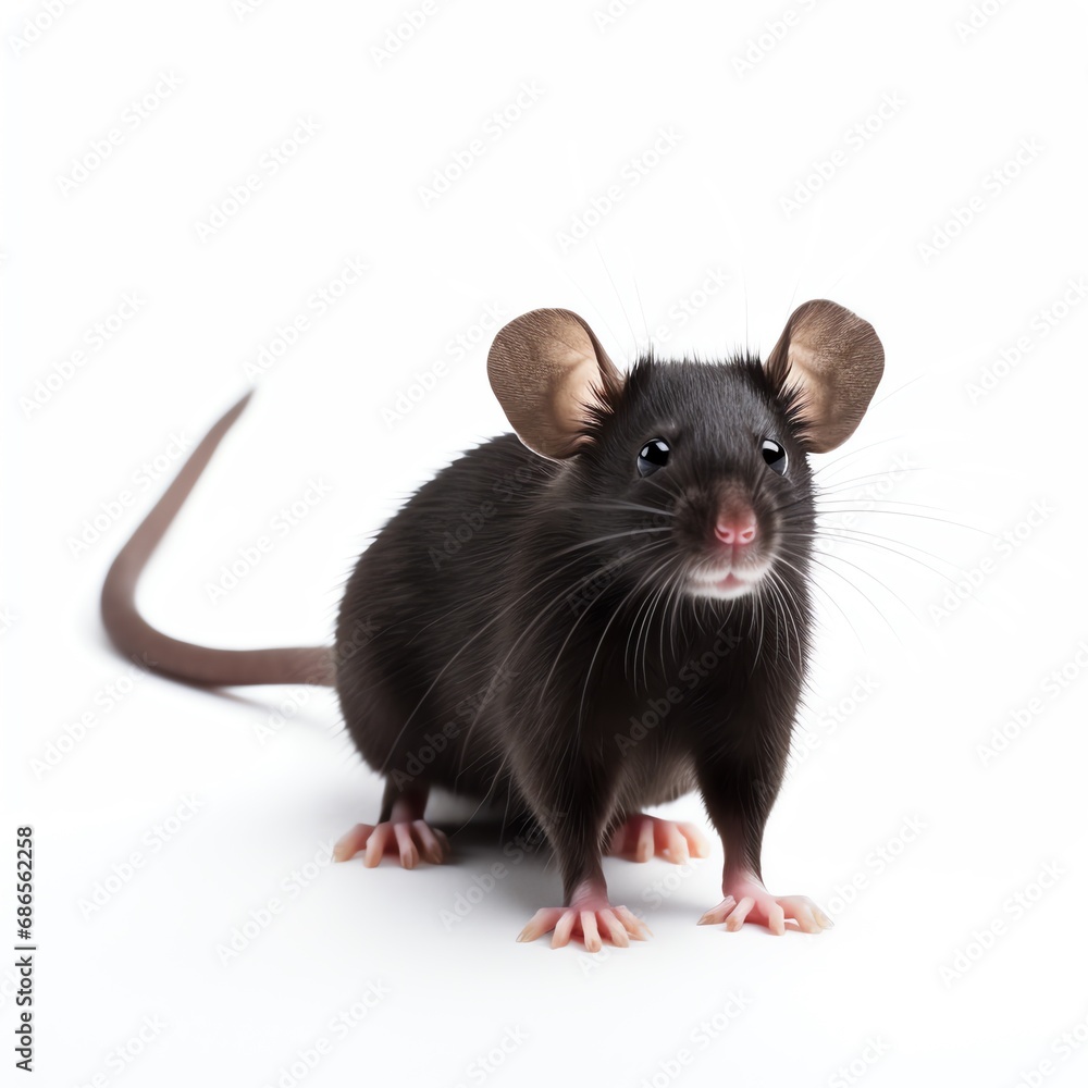 a black rat with long ears