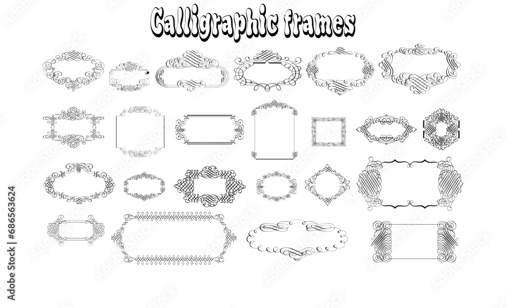 simple black and white frame set with attractive engravings