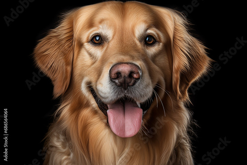 Golden Elegance Capturing the Charm of a Loyal and Affectionate Retriever on a Pure White Canvas Created with generative AI tools © ThePixelCraft
