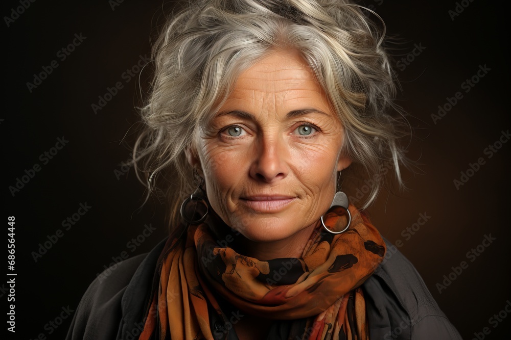 Old beautiful woman fashionably dressed Old beautiful woman fashionably dressed