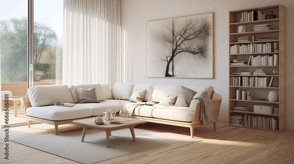 Fototapeta premium room in light colors