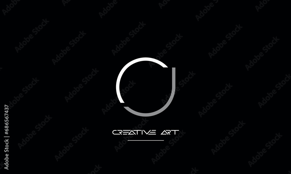 CJ, JC, C, J abstract letters logo monogram CJ, JC, C, J abstract letters logo monogram