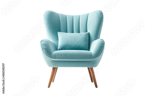 Contour Chair Isolated on Transparent Background. Ai