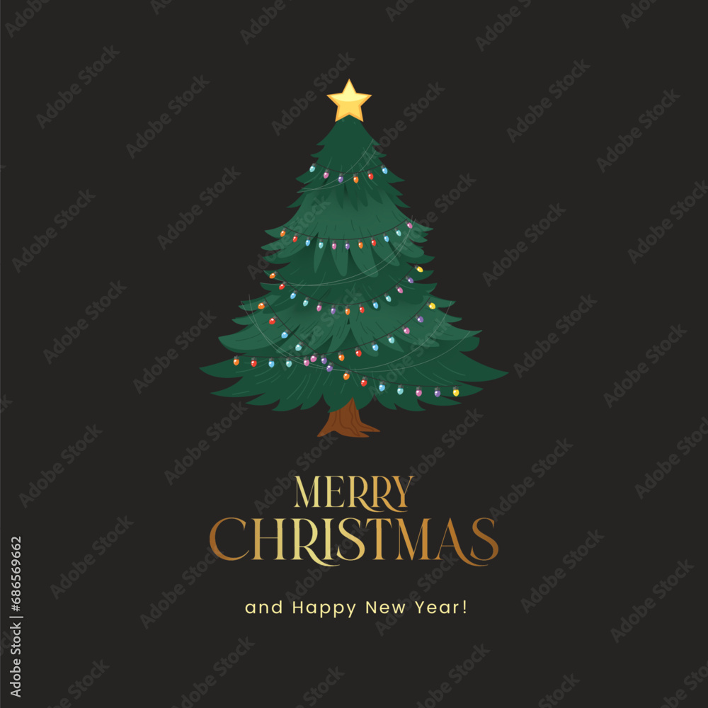Clean minimalistic christmas greeting vector background, red green, golden christmas and new year modern elegant greeting for social media