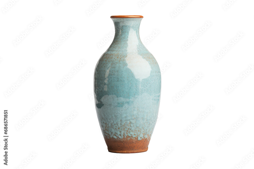 Elegant Vase Isolated on Transparent Background. Ai