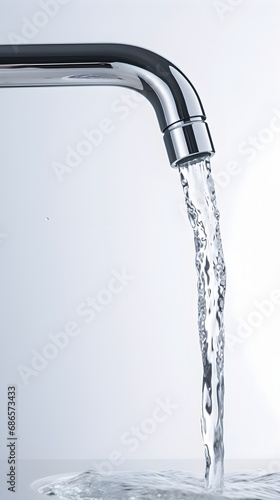 Close-up portrait of a water tap against white background  background image  AI generated