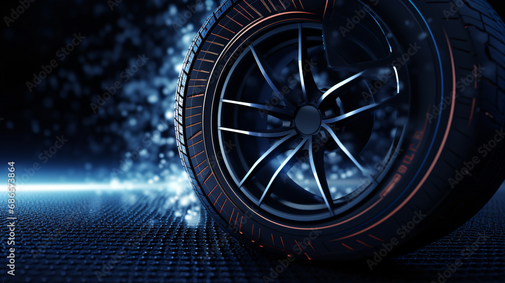 Technology car tire background