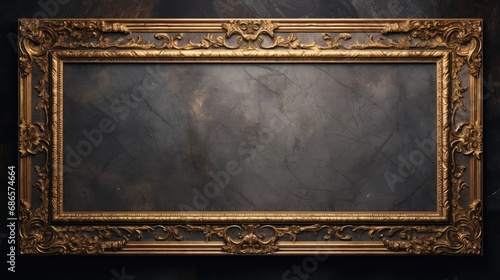 Ancient Elegance: Transform your projects with this antique gold frame inspired by Greek and Roman styles. © pvl0707