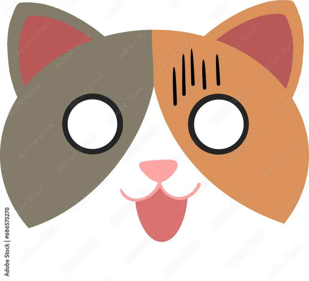 Cat shocked expression illustration Cat shocked expression illustration