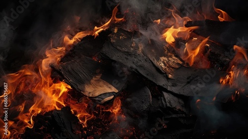Ignite your designs with the dramatic beauty of Burning Paper on a Black Background.