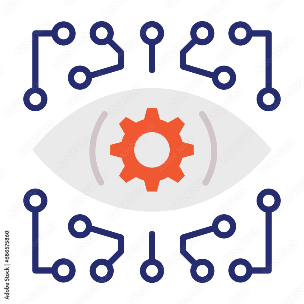 Ophthalmic Imaging vector icon design, predictive modeling or adaptive control symbol, artificial intelligence sign, deep learning stock illustration, eyeball-scanning and tracking concept Ophthalmic Imaging vector icon design, predictive modeling or adaptive control symbol, artificial intelligence sign, deep learning stock illustration, eyeball-scanning and tracking concept