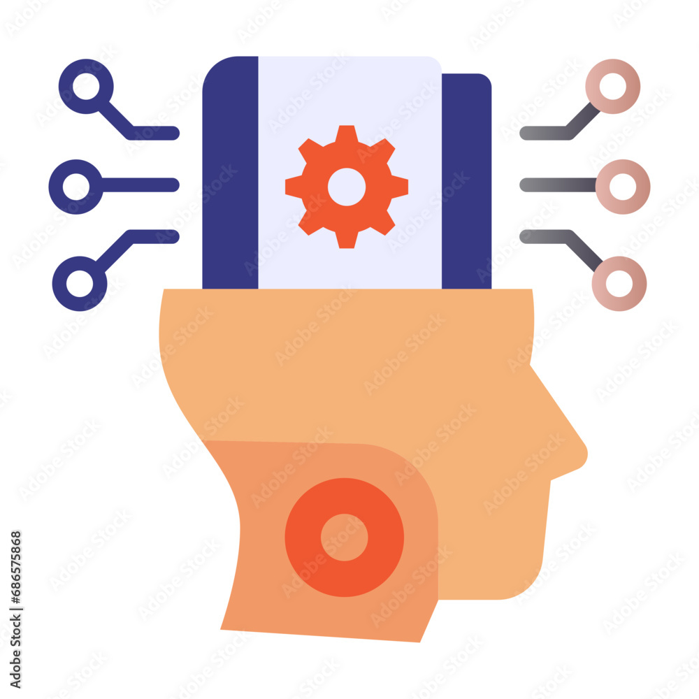 biological brains Installation vector icon design, predictive modeling