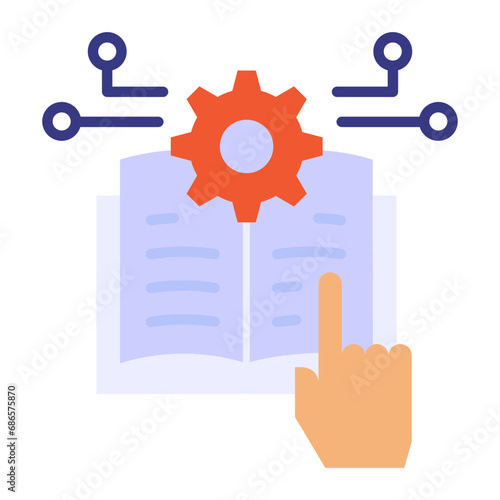 Natural language processing vector icon design, predictive modeling or adaptive control symbol, artificial intelligence sign, deep learning illustration, analyze text using machine learning concept