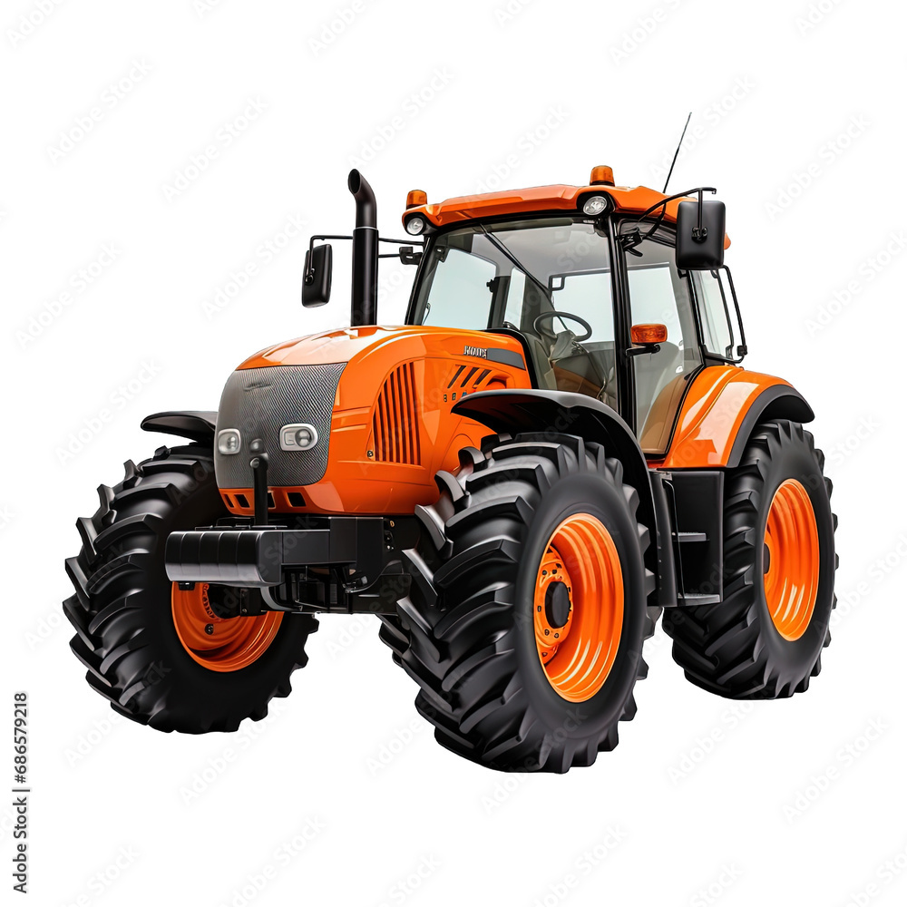 Obraz premium Red Tractor Isolated