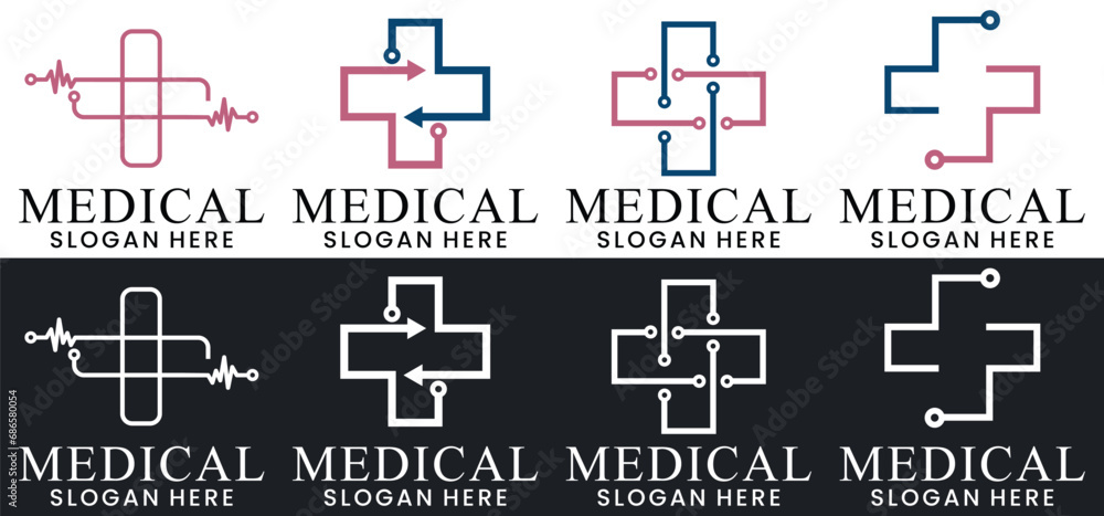 set vector medical logo for healthcare symbol set vector medical logo for healthcare symbol