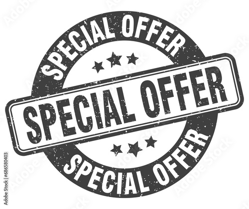 special offer stamp. special offer label. round grunge sign
