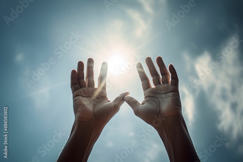 Hands, reaching, prayerful gesture, close-up, close-up