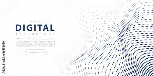 Abstract digital technology hi-tech futuristic grey white background, cyber information communication, innovation future tech data, internet network connection, Ai big data lines dots, circuit vector