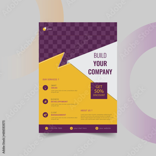 Modern business flyer template .