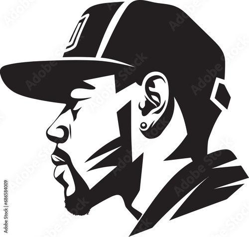Cap and Beyond Vector Logo Brilliance in Sunglasses Urban Swagger Man in Cap Vector Logo Extravaganza