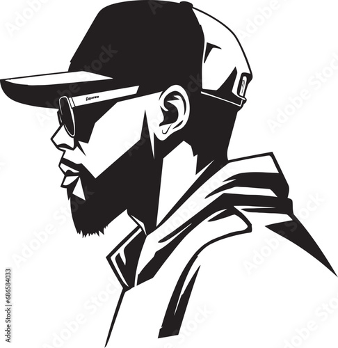 Chic Capsule A Vector Logo of Sunglasses Sleekness Cap and Beyond Vector Logo Brilliance in Sunglasses